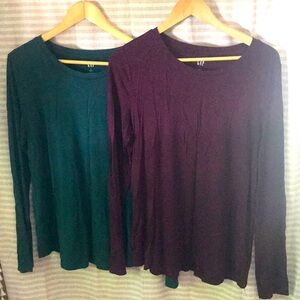 Two pack GAP Luxe LS tees